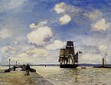 Johan Barthold Jongkind Famous Paintings - La Jetee a Honfleur